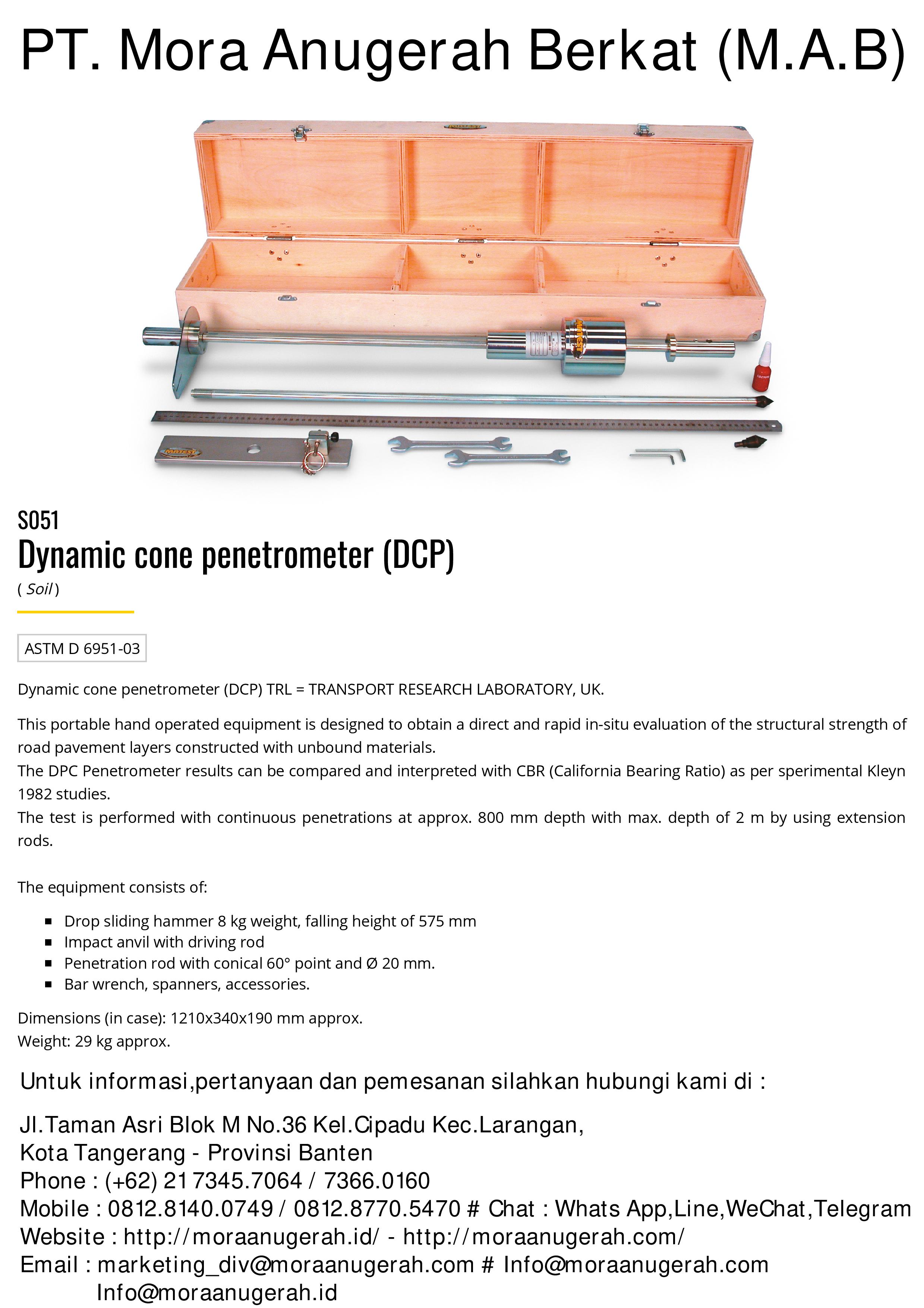 Dynamics Cone Penetrometer - DCP Test