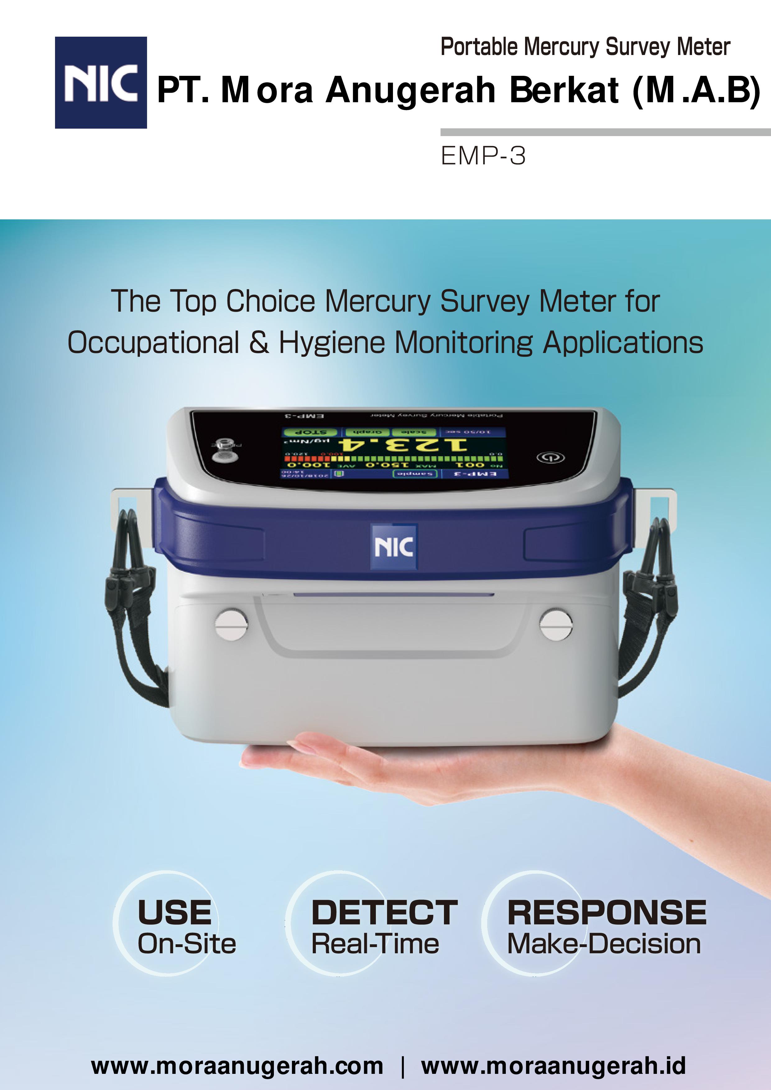 Portable Mercury Survey Meter - EMP-3 Pemasok
