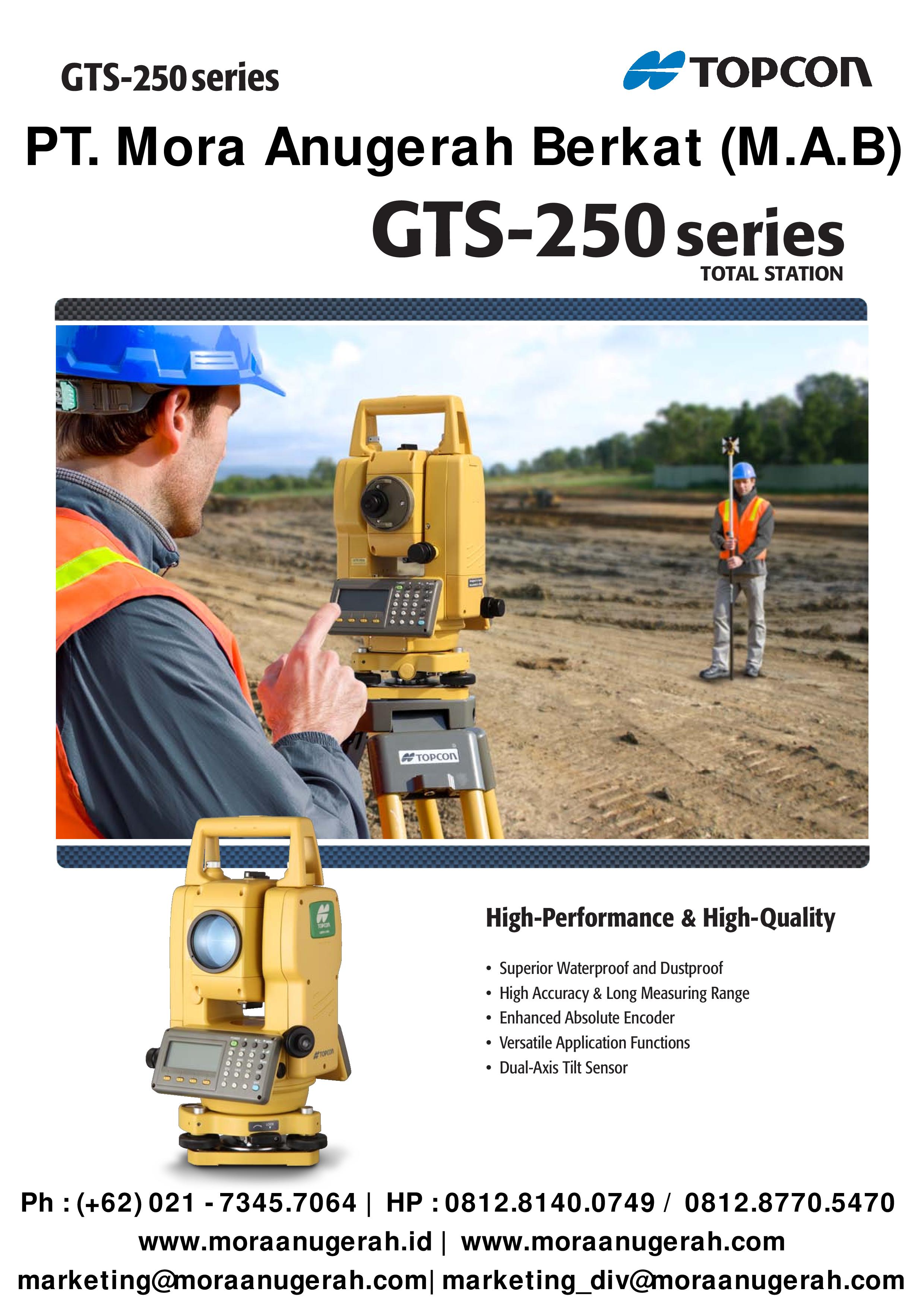 TOPCON Total Station GTS-250 Series