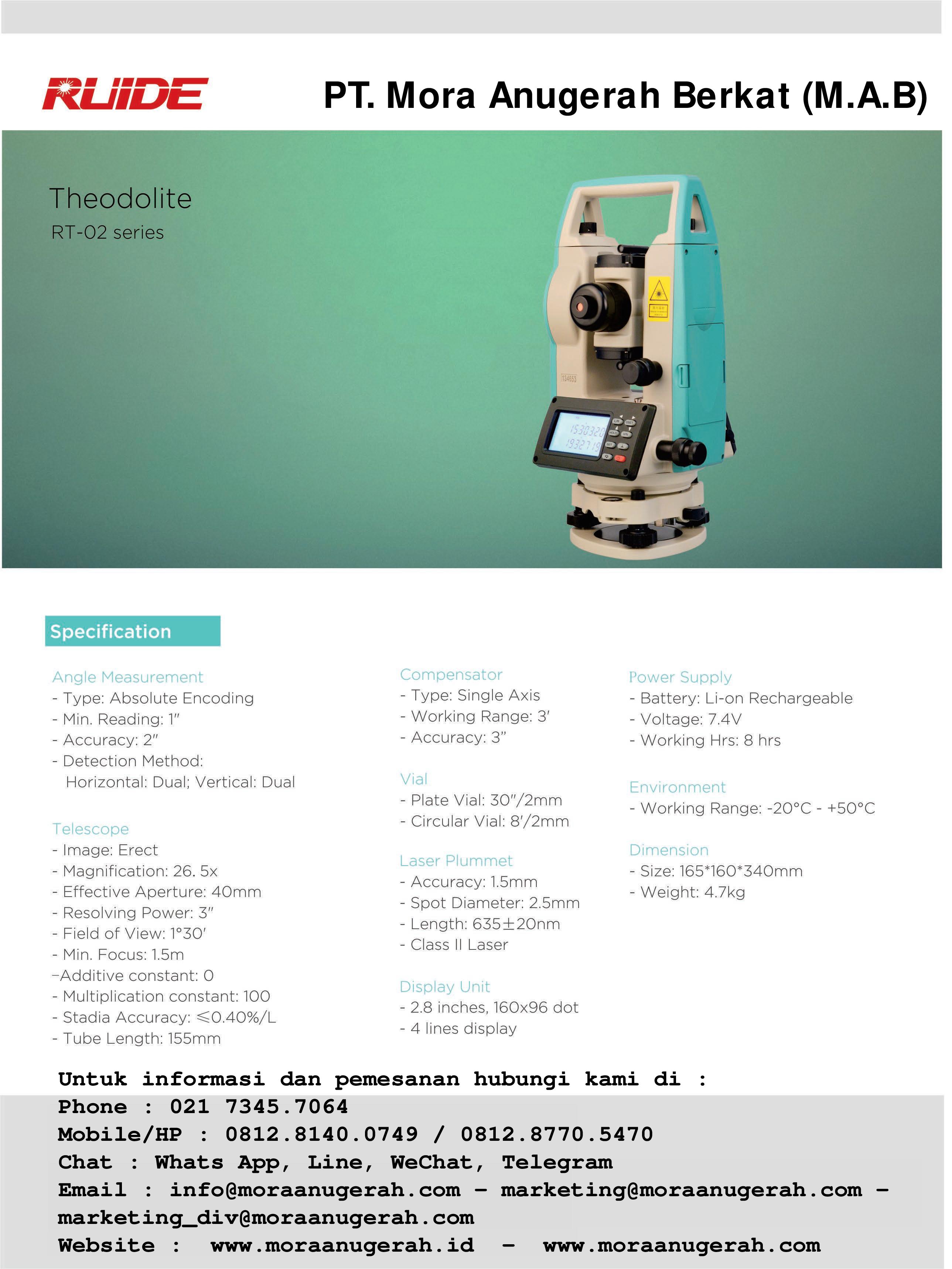 RUIDE Theodolite RT-02 Series
